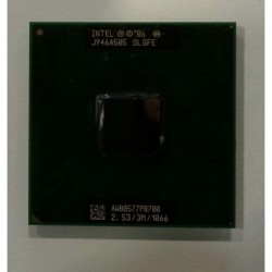 Processeur Intel Core2 Duo P8700
3 Mo de cache, 2,53 GHz, bus frontal à 1066 MHz pour Hp probook...