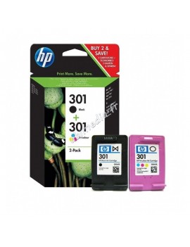 HP 301 pack de 2 cartouches d'encre noir/couleurs